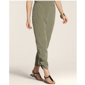 Chicos Knit Cinched Soft Utility Pant Olive